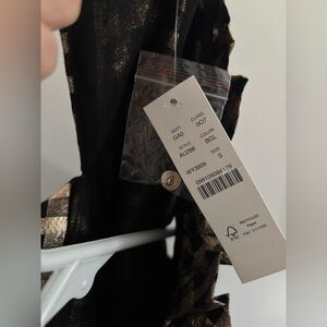 J. Crew Black and Gold Blouse